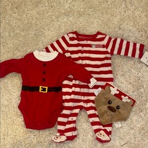 Carter's Red and White Striped Bodysuit Set
